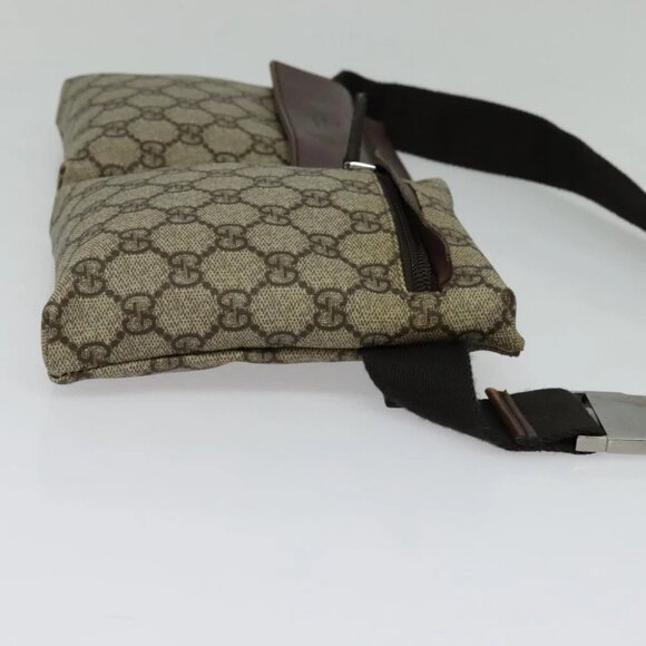 GUCCI GG Supreme Waist bag PVC Beige Silver - Picture 5 of 16